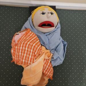 VTG Puppet Productions WOMAN MARY Baby Naitivity Hand Puppet 70s 80s 20 in